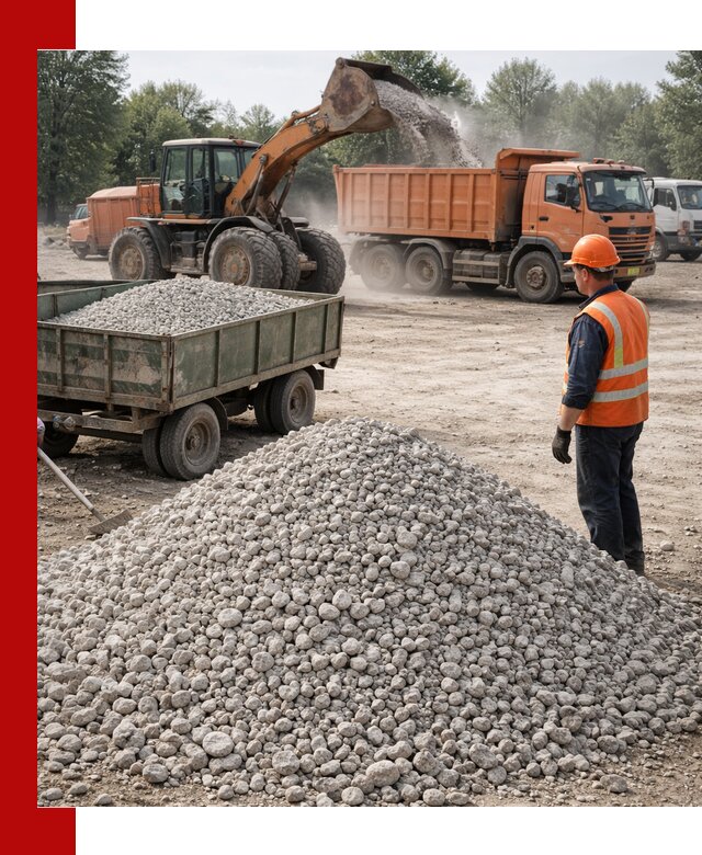 Доставка известнякового щебня фракция 20–40 в Майкопе