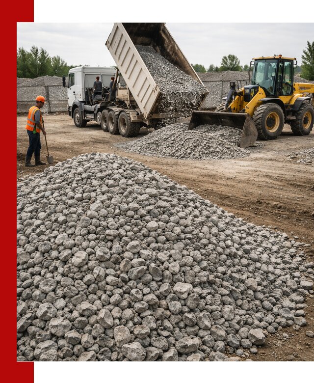 Доставка бетонного щебня фракции 40-70 в Майкопе