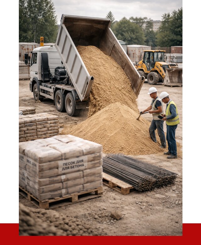 Песок для бетона в Майкопе от 2527 р. с доставкой, ПРОНЕРУДМкп