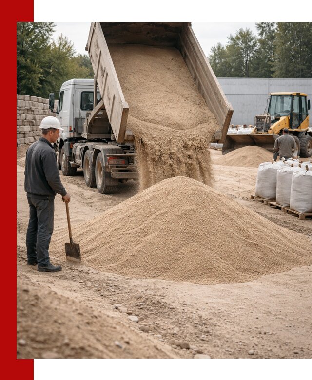 Кварцевый песок фракция 0–3 мм с доставкой в Майкопе