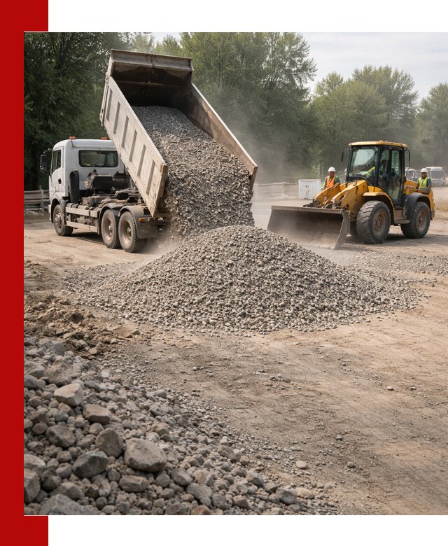 Гравий фракция 5–20 доставка в Майкопе оптом и в розницу