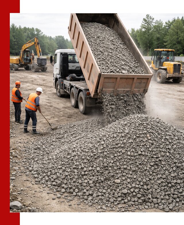 Доставка гравия фракции 40-70 в Майкопе оптом и в розницу