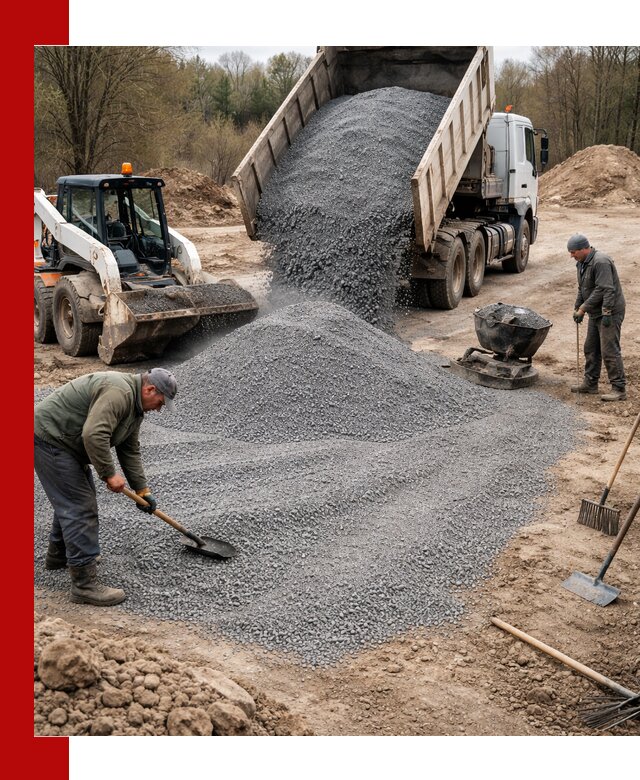 Отсев для подсыпки в Майкопе — доставка и подсыпка на участок