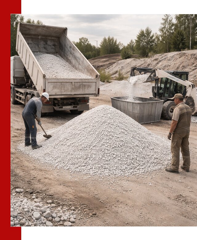 Доставка и продажа белой мраморной крошки в Майкопе