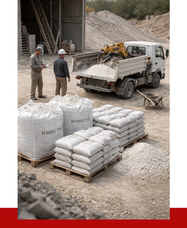 Известь строительная в Майкопе с доставкой от 4246 р. | ПРОНЕРУДМкп